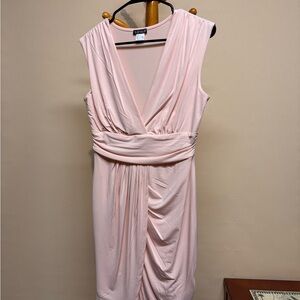 Venus Sleeveless V-Neck Blush Pink Wrap Dress Size Small Spring or Summer